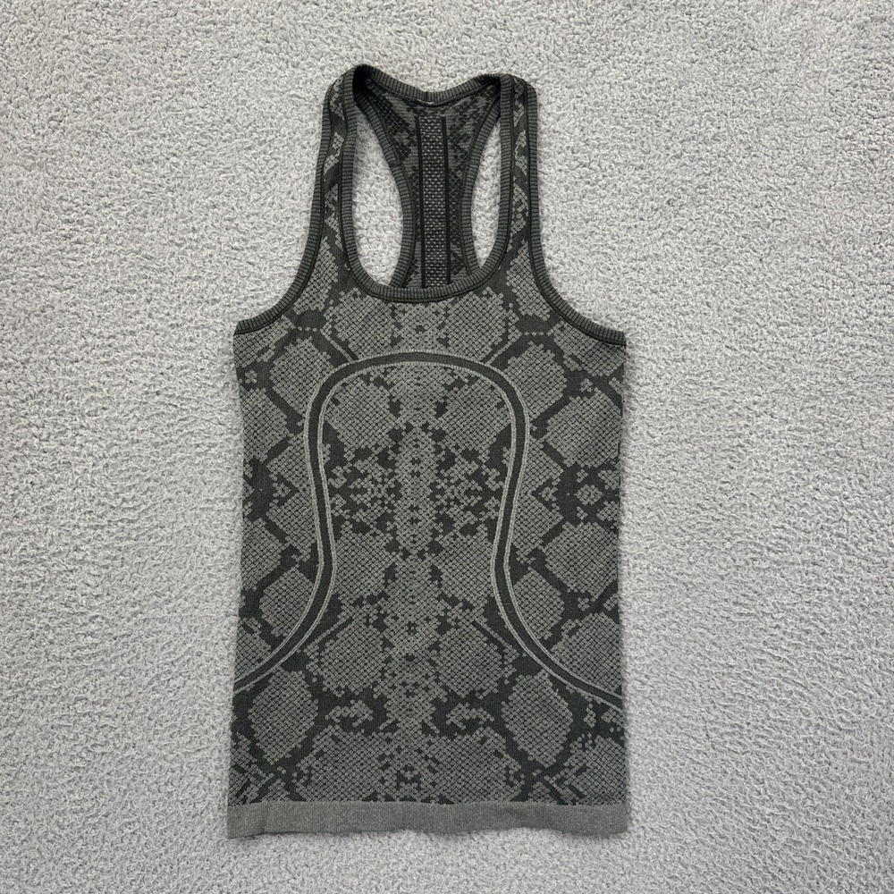 Lululemon‎ Swiftly Tech Tank Top Heathered Gator Green Athletic Women's 4